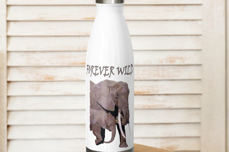 Forever Wild African Elephant Water Bottle