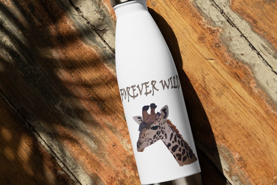 Forever Wild Giraffe Water Bottle