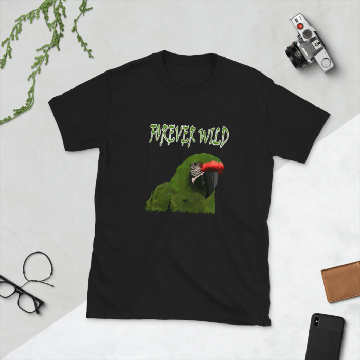 Forever Wild Great Green Macaw T-Shirt