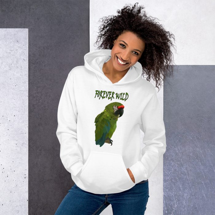 Forever Wild Great Green Macaw Hoodie