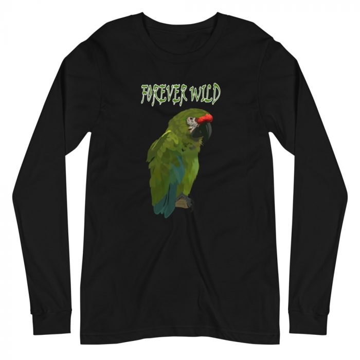 Forever Wild Great Green Macaw Long Sleeve Shirt