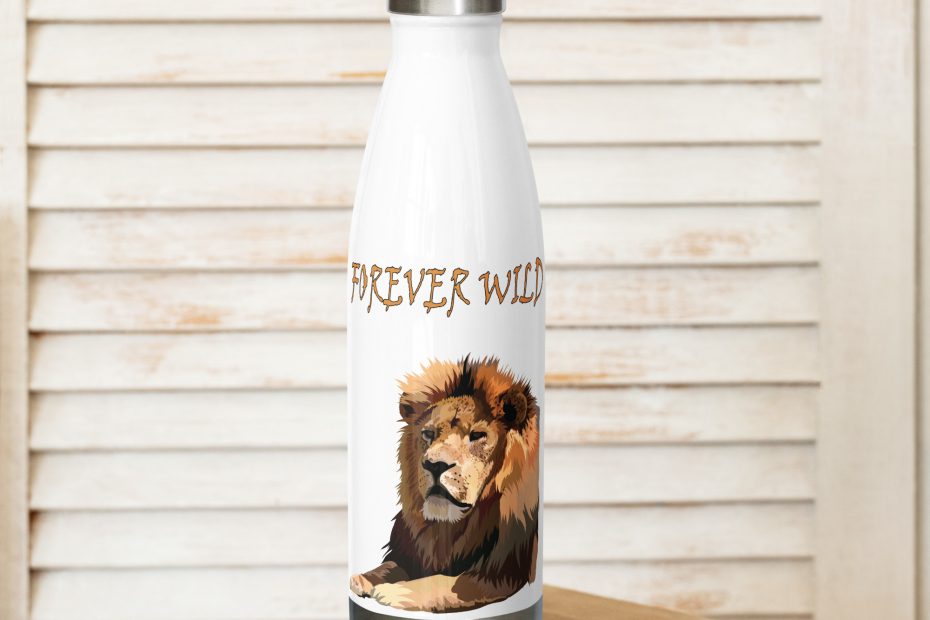 Forever Wild Lion Water Bottle