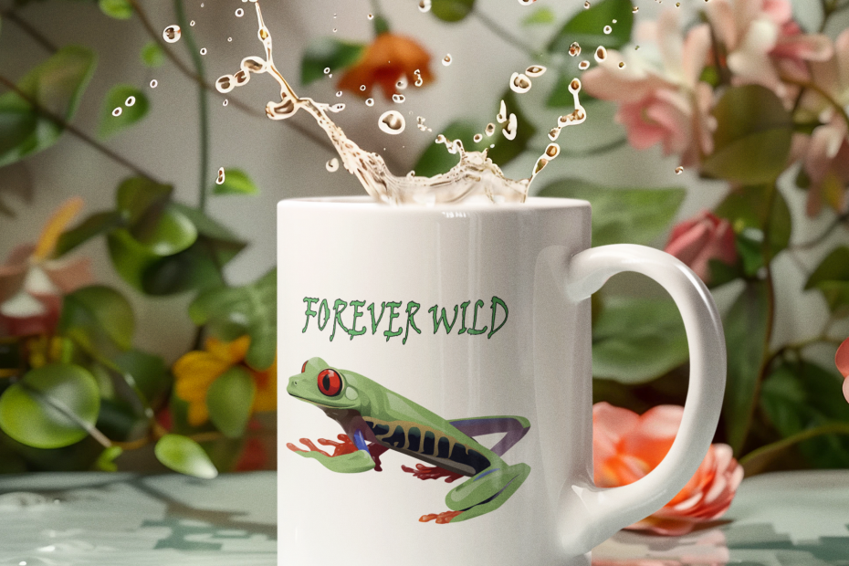 Forever Wild Red Eyed Tree Frog Coffee Mug