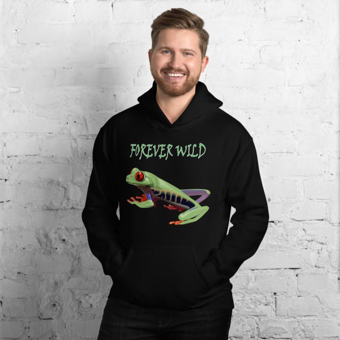 Forever Wild Red Eyed Tree Frog Hoodie