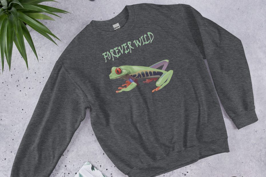 Forever Wild Red Eyed Tree Frog Sweatshirt