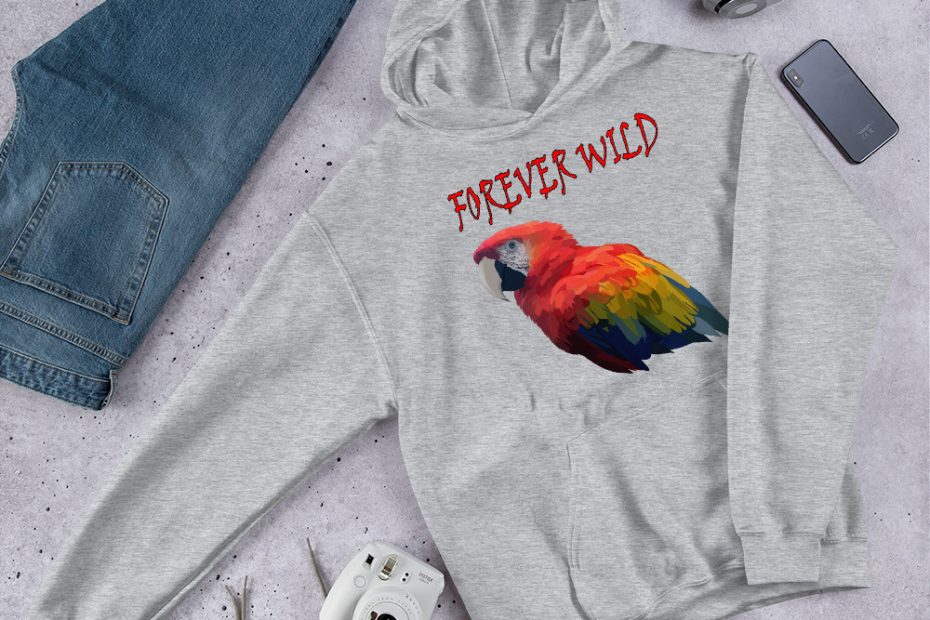Forever Wild Scarlet Macaw Hoodie
