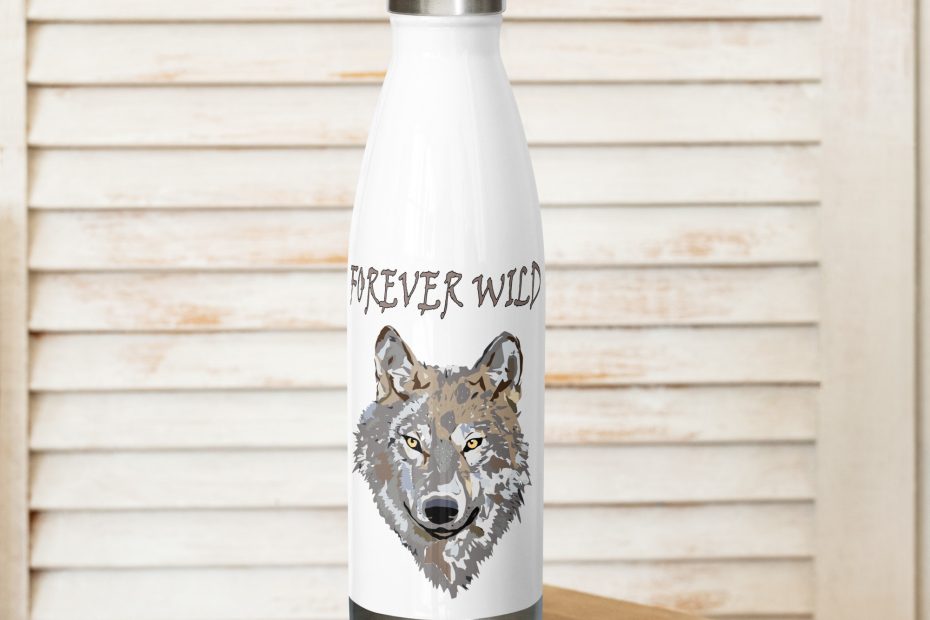 Forever Wild Wolf Water Bottle