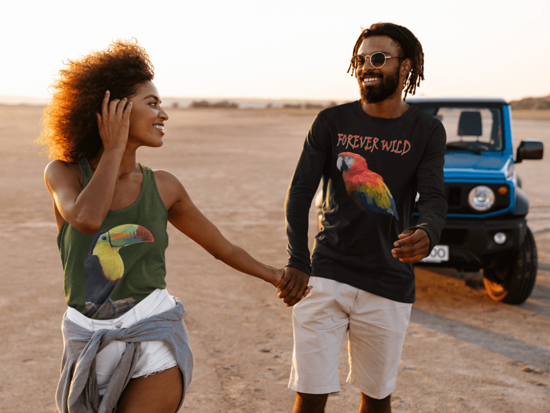 Toucan Tank Top and Scarlet Macaw Long Sleeve Shirt