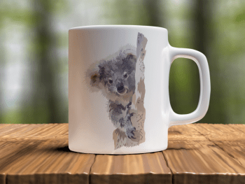 Wildlife Coffee Mugs - Koala Graphic Design